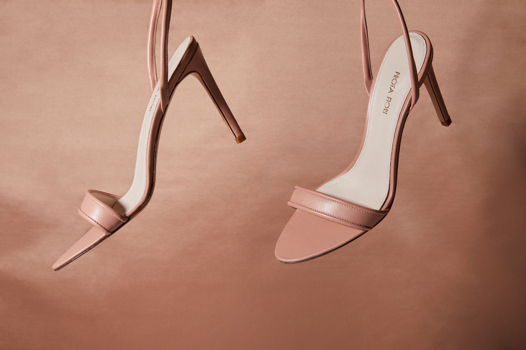 Prota Fiori Freesia slingback sandals in blush leather