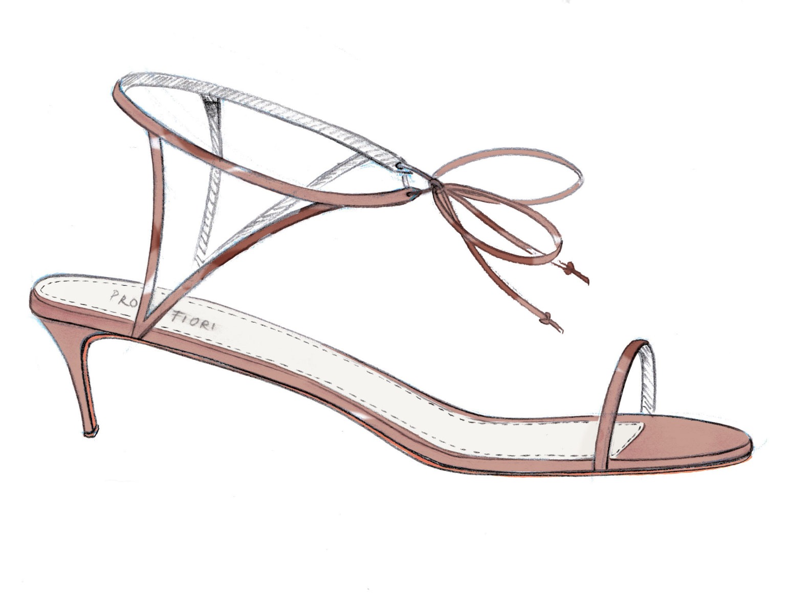 Original Prota Fiori shoe sketch